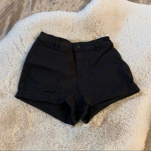 Black Super High Waisted Shorts